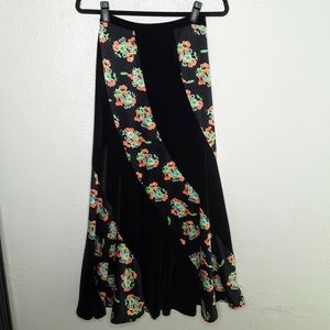 Free People Velvet Maxi Skirt Sz 2